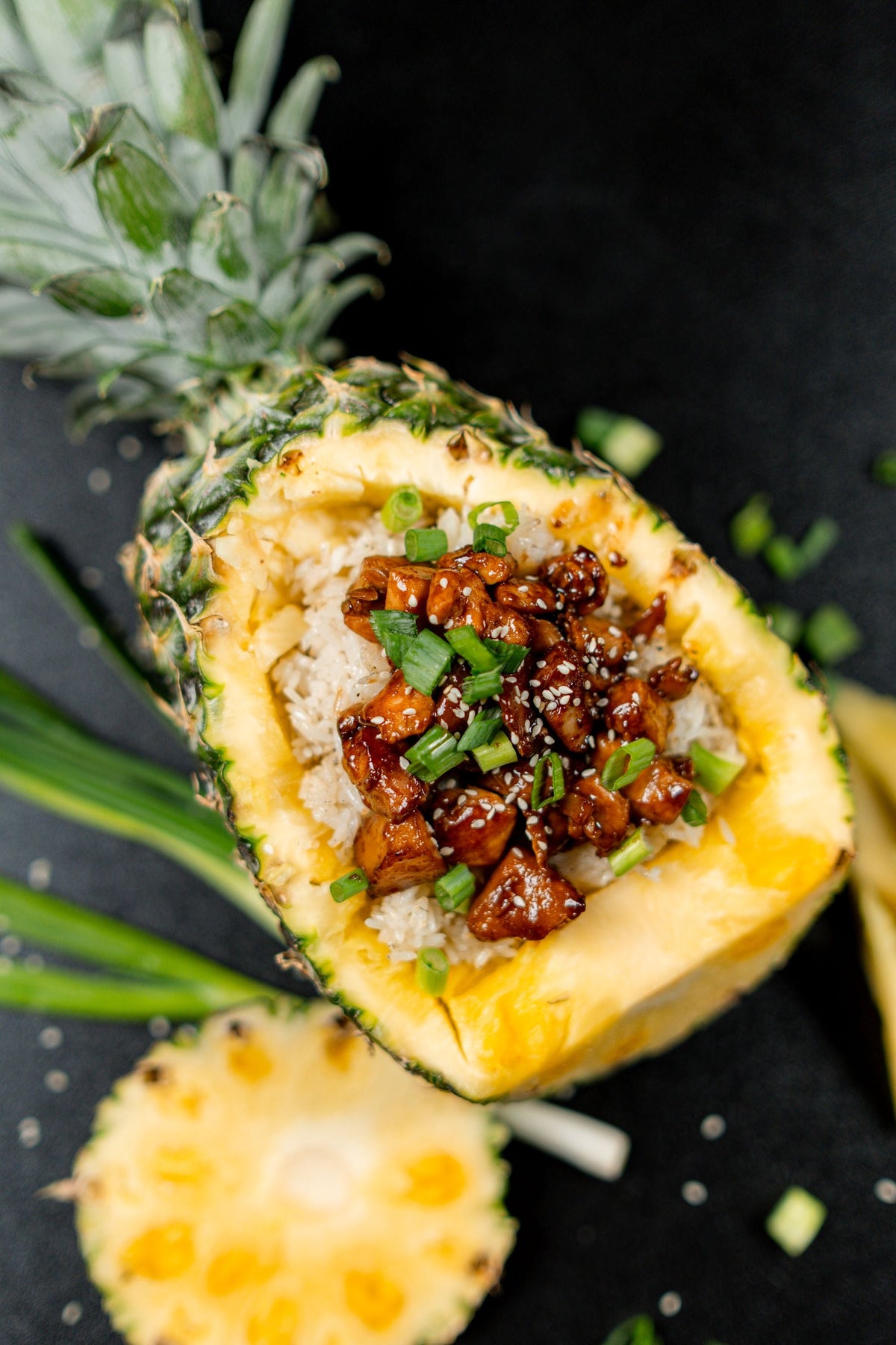 Teriyaki Chicken Pineapple Bowls