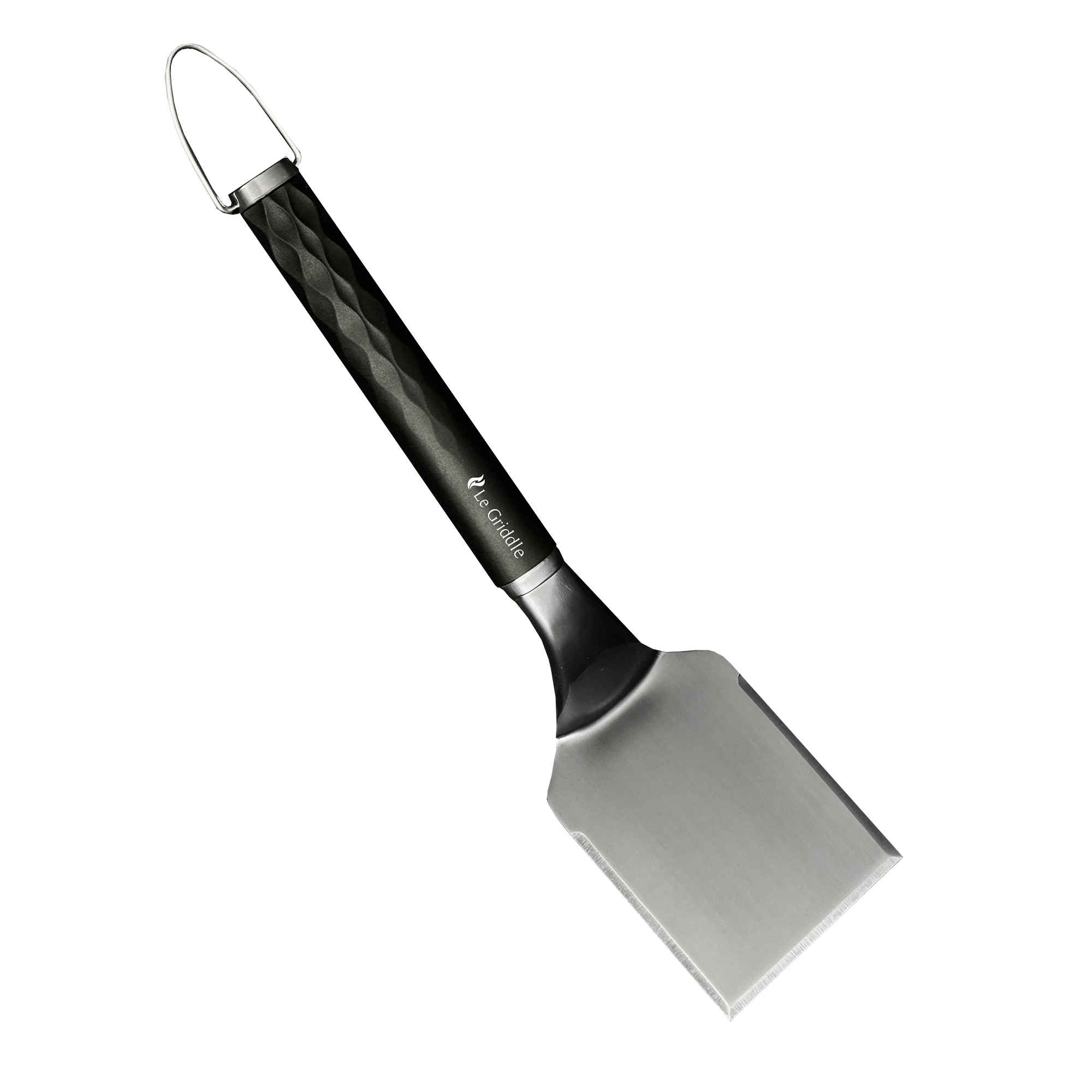 le griddle long spatula with sharp ends to help cut food while griddling. 