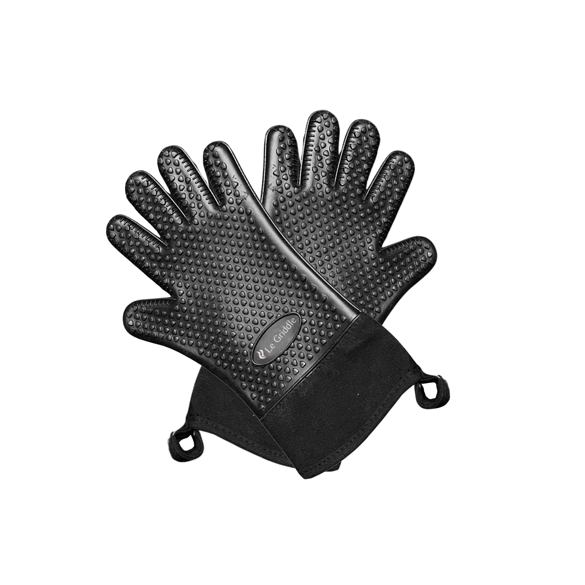 Having heat resistant gloves while using the Le Griddle is essential for safety. These gloves will help protect your hands from grease pops or the heat from the griddle while handling food.